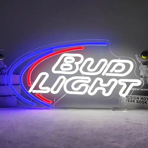 Bud Light Neon Sign Neon Beer Signs For Wall Light Up Signs For Man Cave Pub Home Party Bedroom Neon Bar Signs Hanging Wall Decor Christmas Birthday Gift
