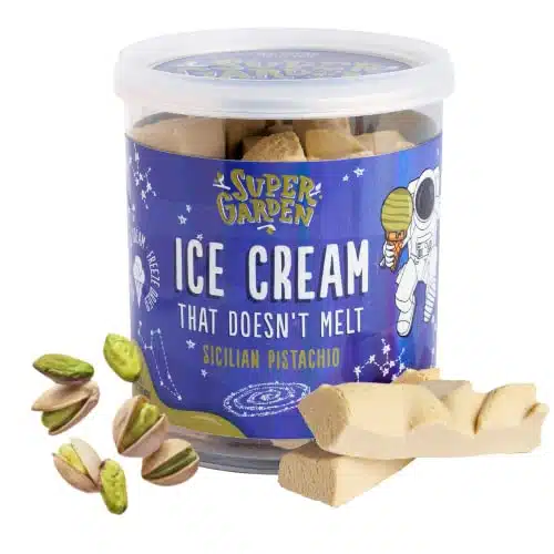 Super Garden Freeze Dried Sicilian Pistachio Ice Cream Bites   Flavorful Freeze Dried Ice Cream, Freeze Dried Candy Pack   Tasty Camping Freeze Dried Food Snacks & Treats