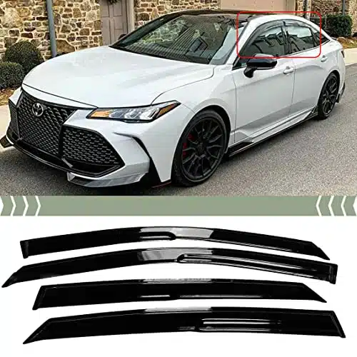 Syon Auto Fits Toyota Avalon Jdd Wavy Mugen Style Window Visor Rain Guard Vent