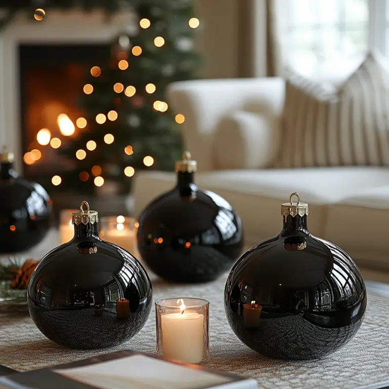 black christmas decorations