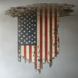 american flag upside down military