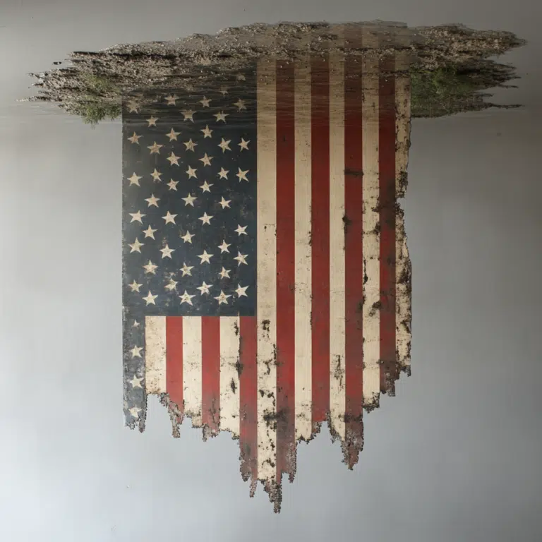 american flag upside down military